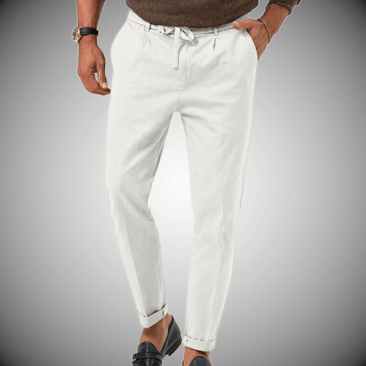 Pantalon chino confortable pour homme avec cordon de serrage