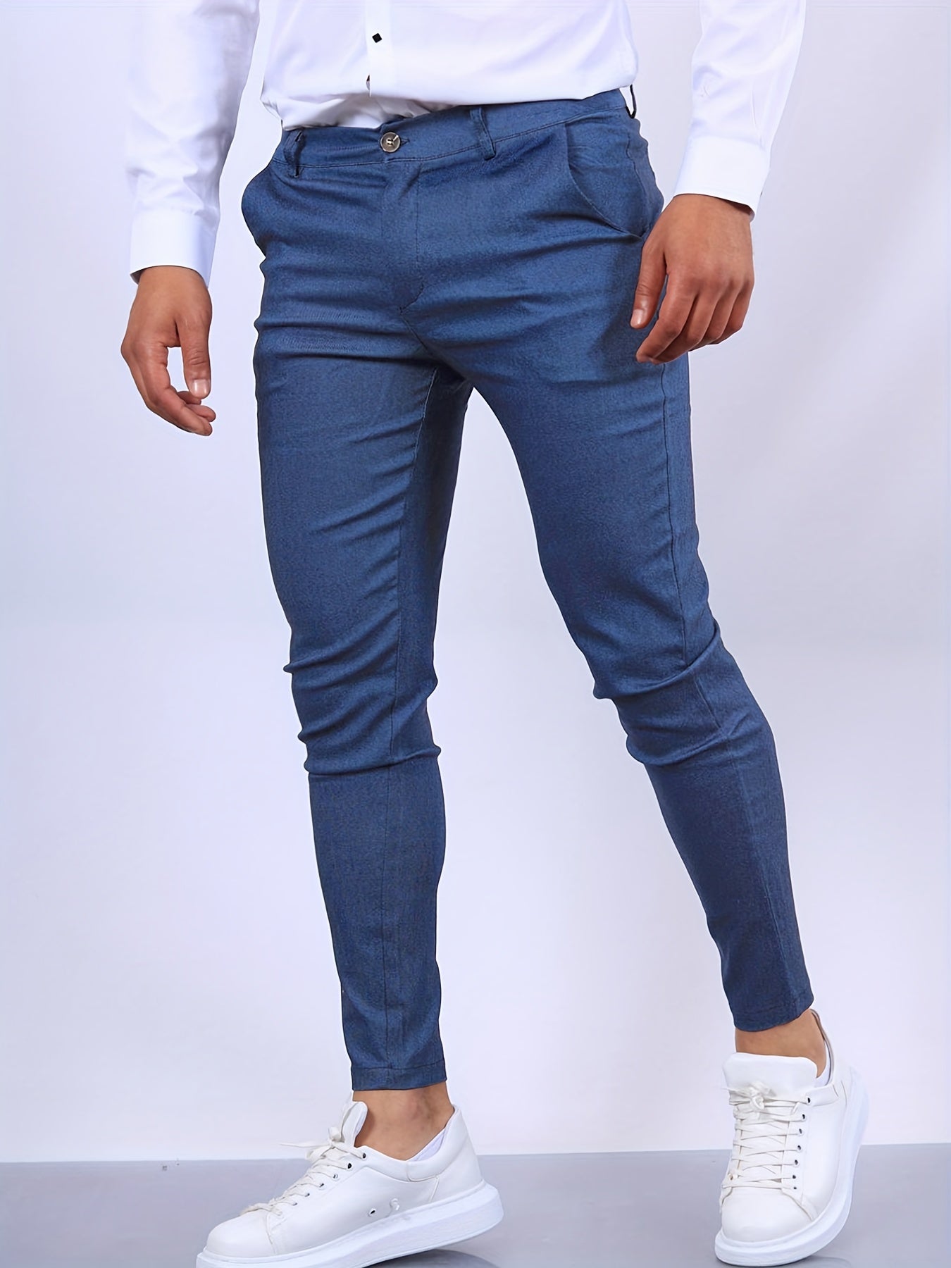 Schmale Chinos für Männer Stretch - IdealeKleiden
