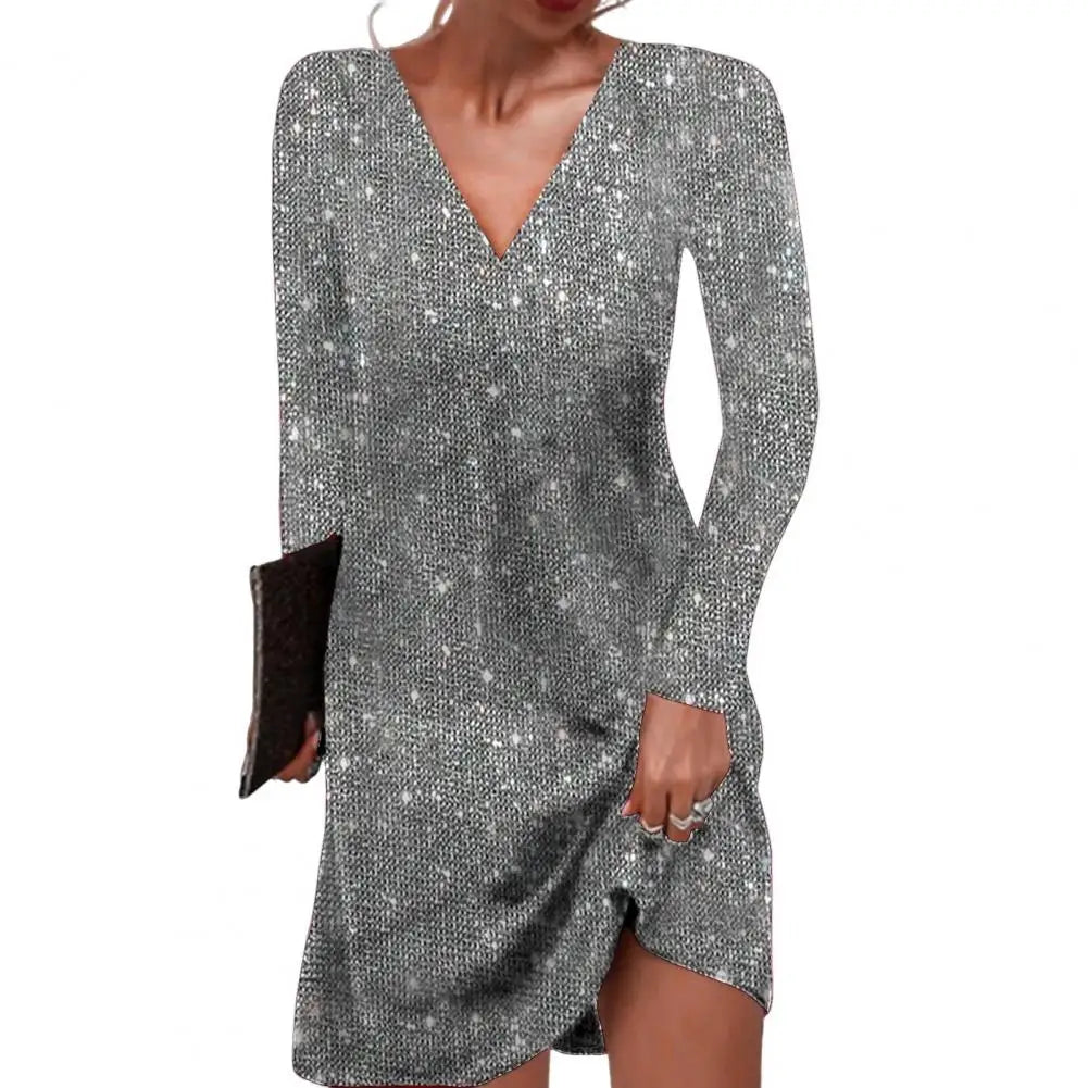 Robe cache-cœur élégante pour femmes avec col en V