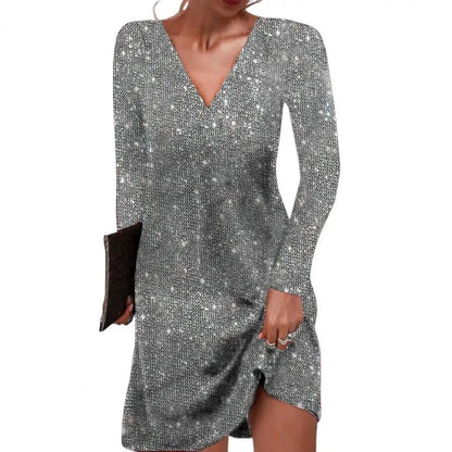 Robe cache-cœur élégante pour femmes avec col en V