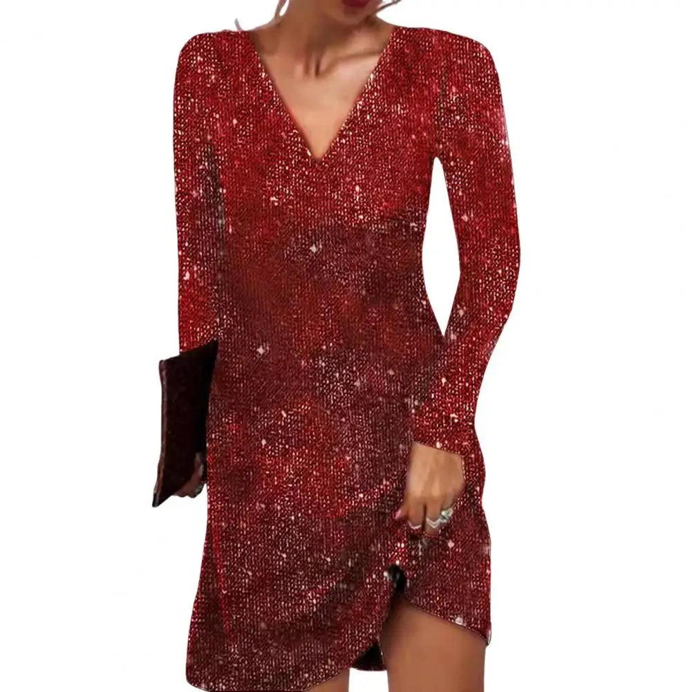 Robe cache-cœur élégante pour femmes avec col en V