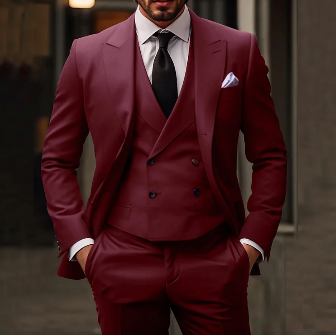 Costume trois pièces élégant pour homme