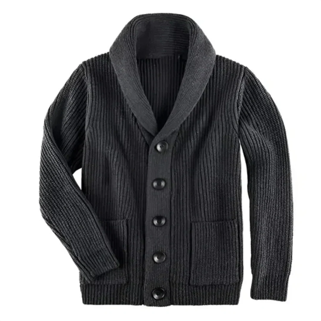 Gilet en maille chaud motif épais pour hommes