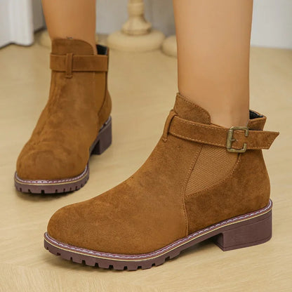 Bottes d'hiver femme talon épais élégantes chaudes