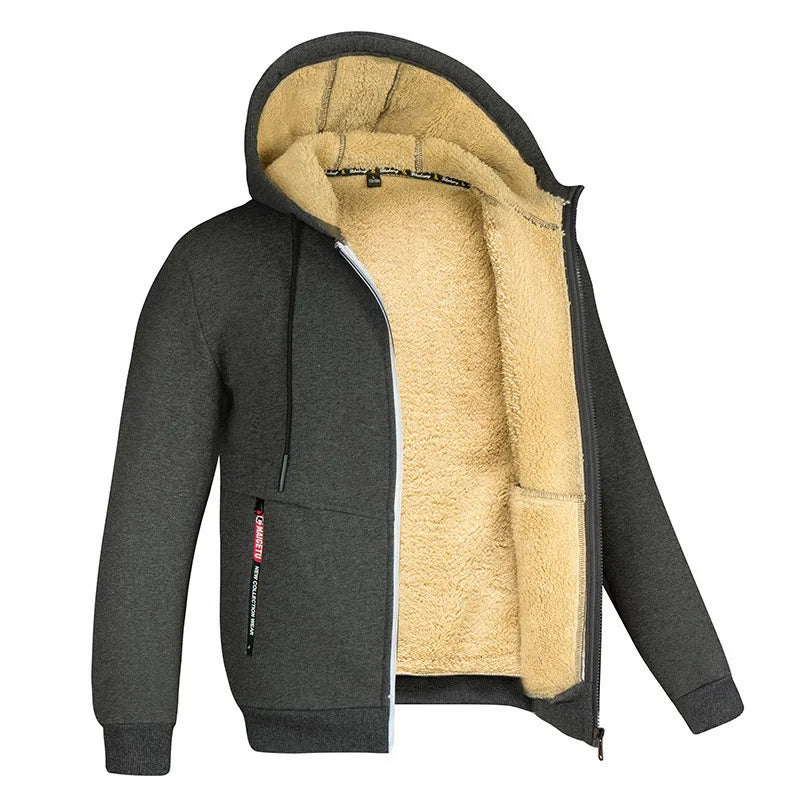 Hoodie doux d'hiver en laine mérinos
