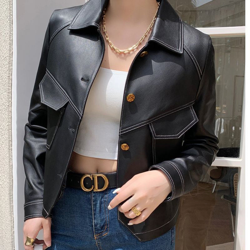Veste en cuir élégante pour femme Lucille Design