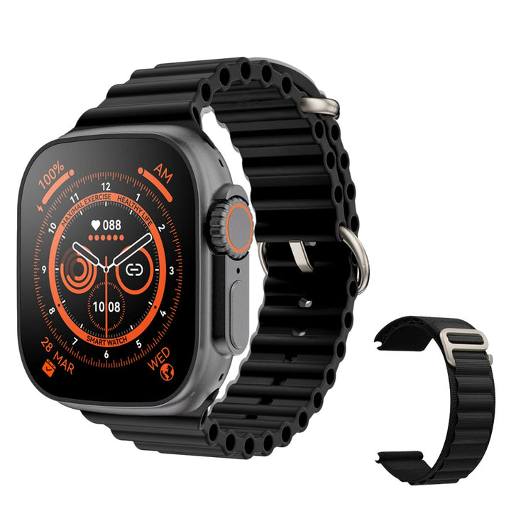 Montre connectée Série 8 - Compatible iPhone et Android - 2 bracelets inclus