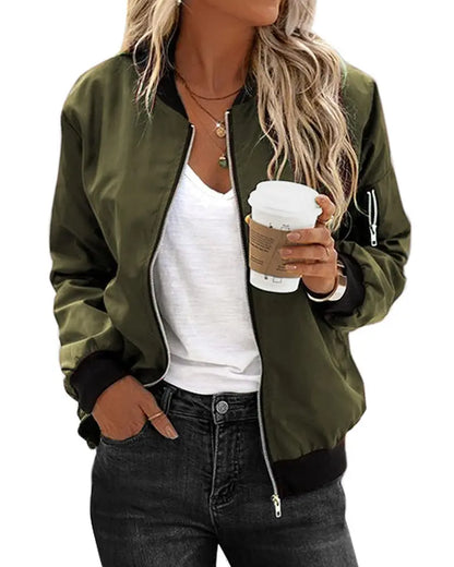 Lia Dames Blouson Élégant Style Urbain