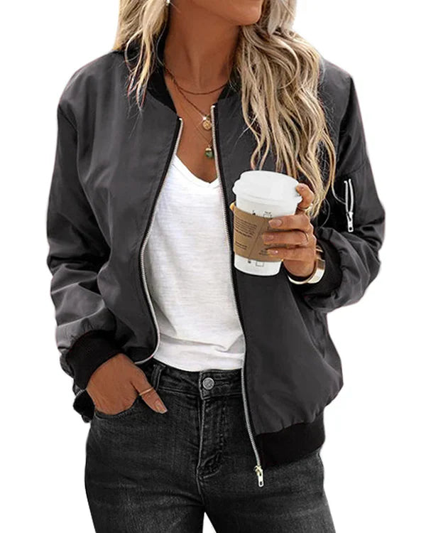 Élégante veste bomber homme classique avec poches