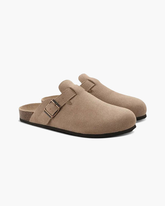 Bequeme Herren Holzclogs aus Leder - IdealeKleiden