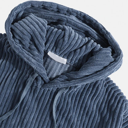 Klassische Herren Hoodie Soft Cord - IdealeKleiden
