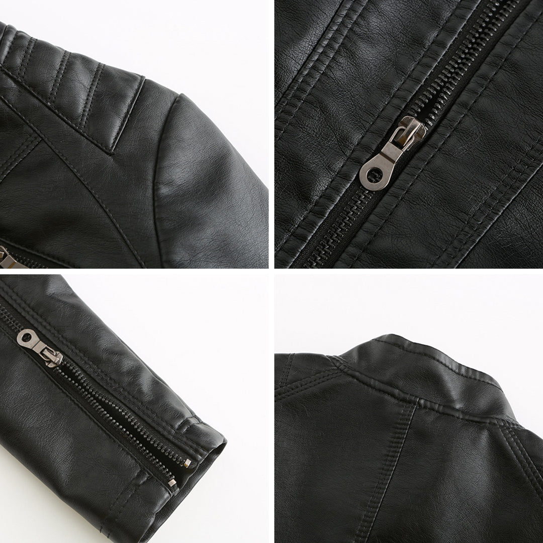Herbst Lederjacke Damen Stylisch - IdealeKleiden