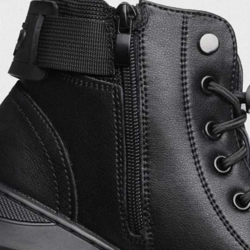 Schwarze Winterstiefel Warm Isoliert - IdealeKleiden