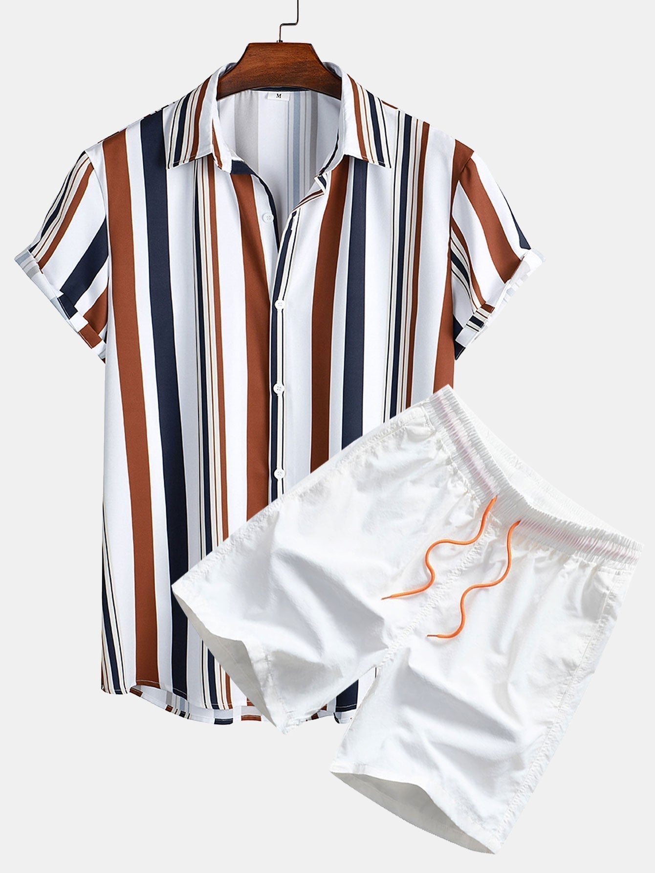 Ensemble d'été pour homme : Chemise rayée et short