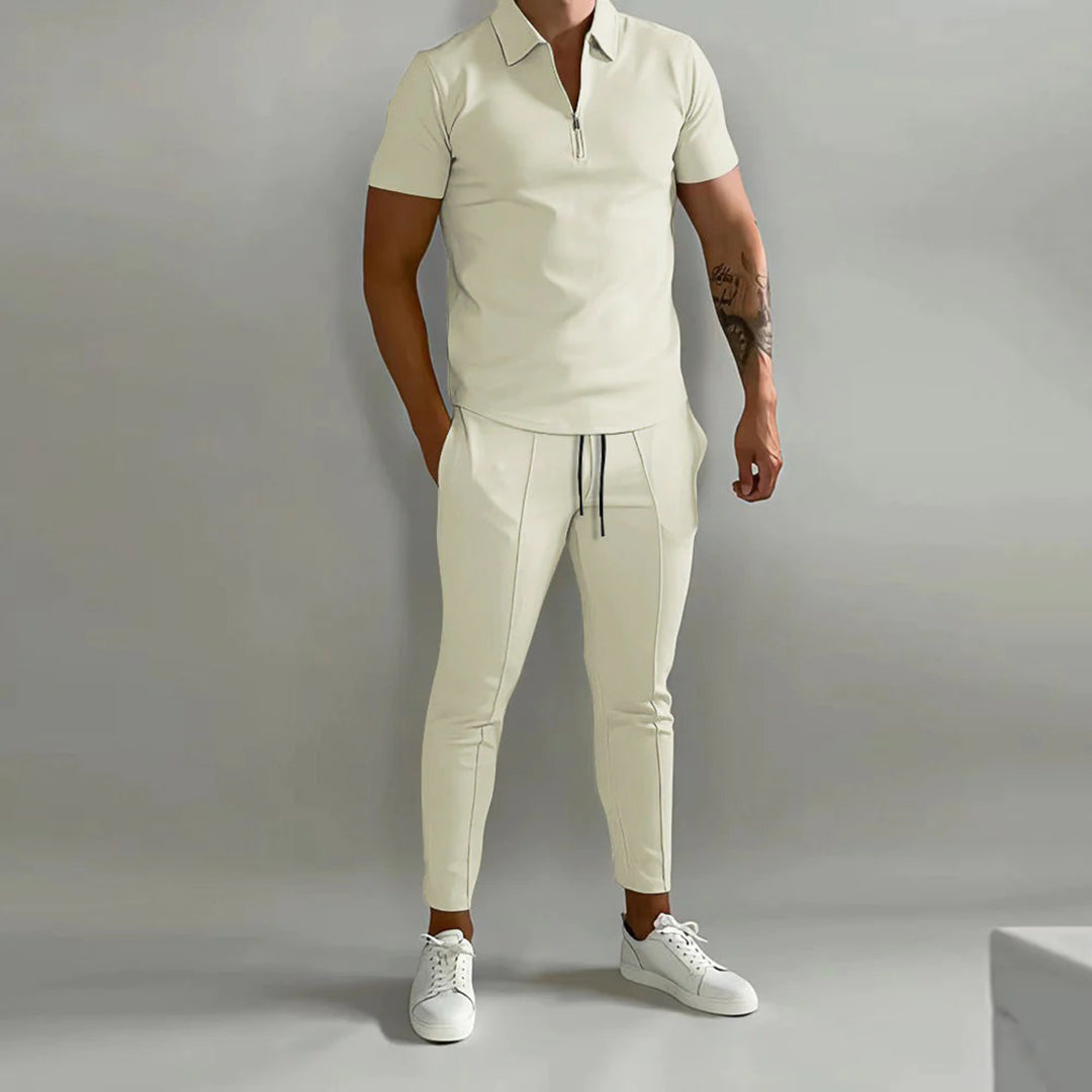 Ensemble d'été deux pièces élastique pour hommes