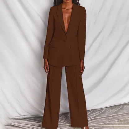 Ensemble élégant blazer et pantalon pour femme