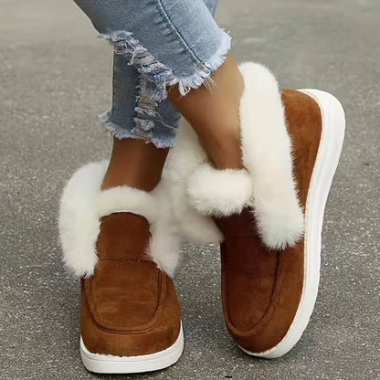 Bottes d'hiver chaudes en velours pour femme