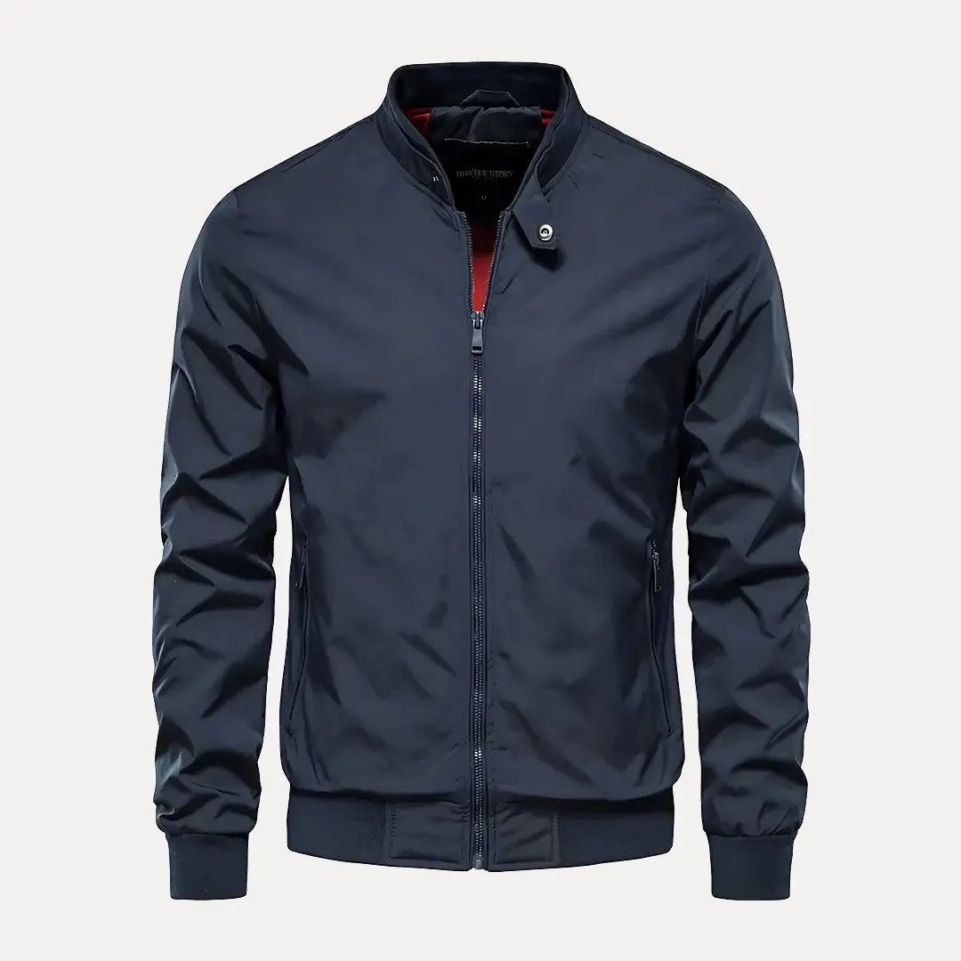 Blouson aviateur tendance style col montant