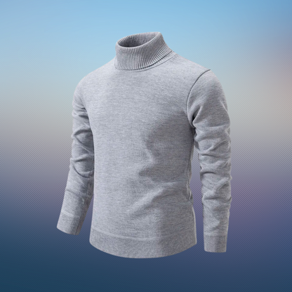 Pull roulé doux Soie et laine Élégant