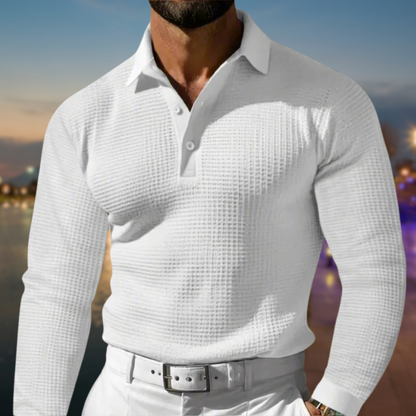 Polo sweatshirt confortable en coton pour homme