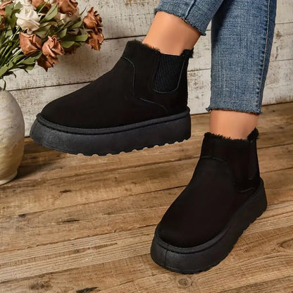 Élégantes bottes d'hiver noires pour femme