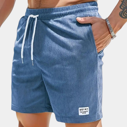 Shorts décontracté en velours côtelé extensible pour homme