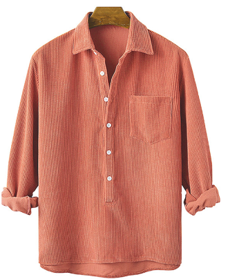 Herren Langarmhemd Elegant Kragen - IdealeKleiden