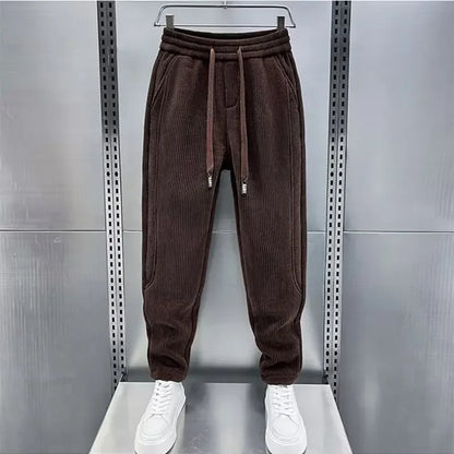 Pantalon en velours côtelé pour homme Confortable Élégant Jambes Larges
