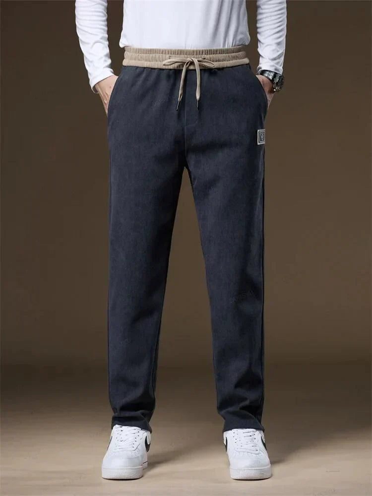 Pantalon de jogging droit pour homme avec cordon de serrage