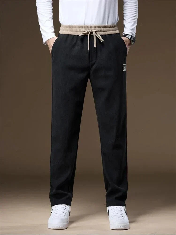 Pantalon de jogging droit pour homme avec cordon de serrage