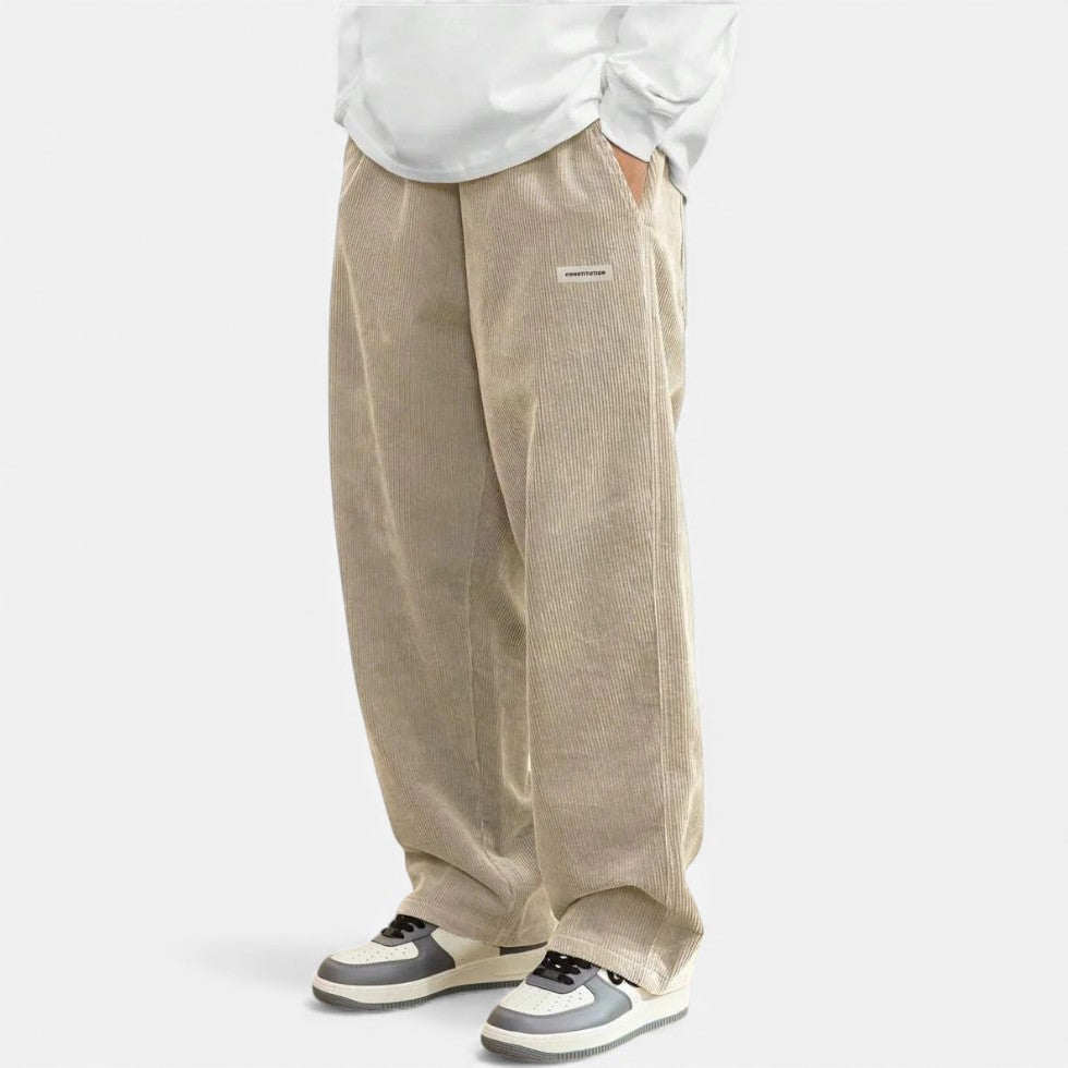 Pantalon en velours côtelé homme Coupe confortable et décontractée