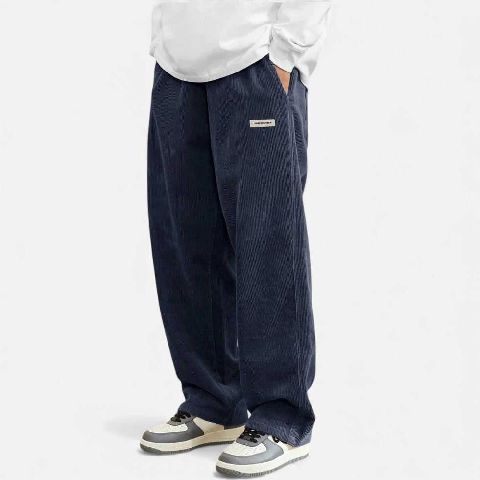 Pantalon en velours côtelé homme Coupe confortable et décontractée