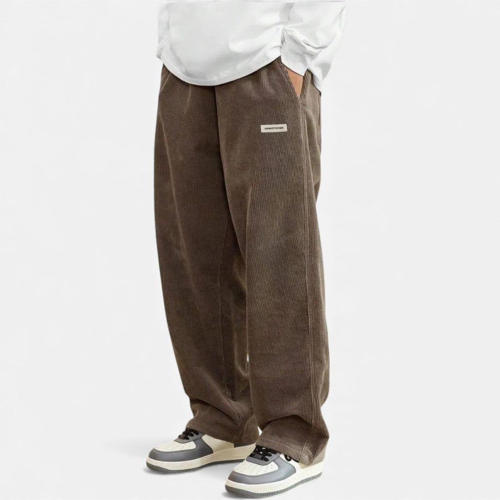 Pantalon en velours côtelé homme Coupe confortable et décontractée