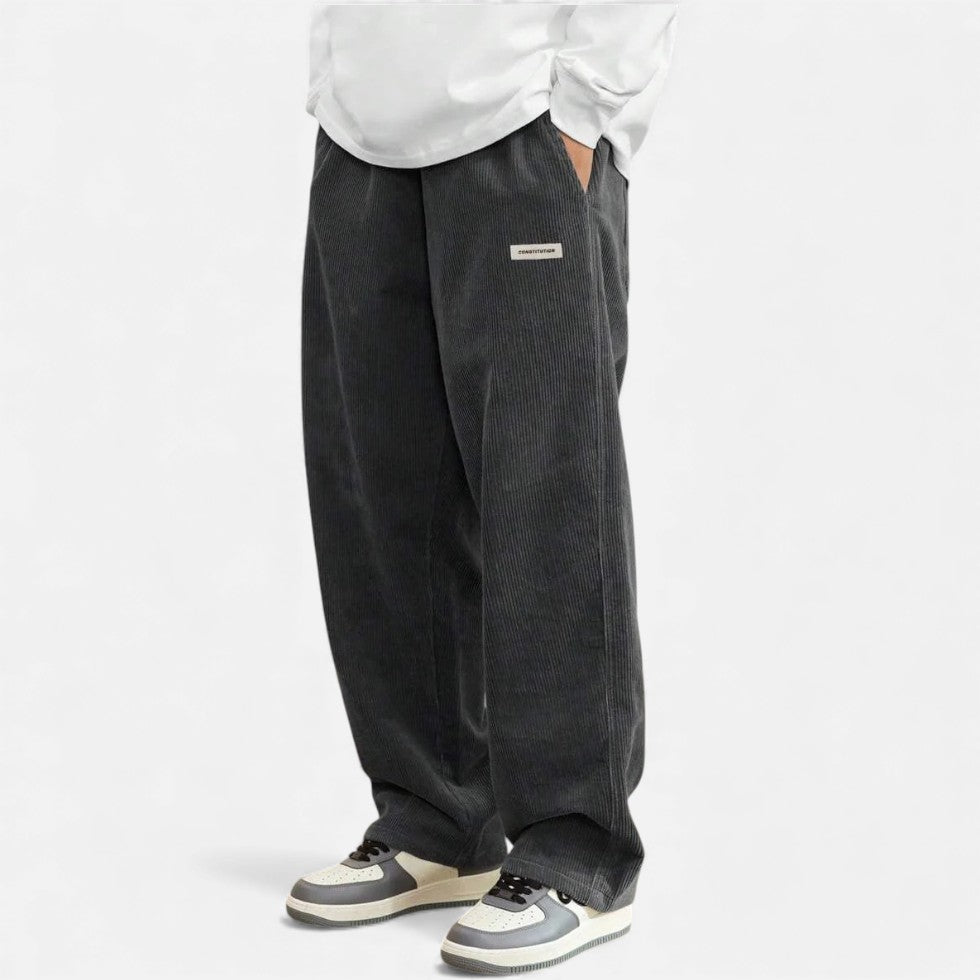 Pantalon en velours côtelé homme Coupe confortable et décontractée