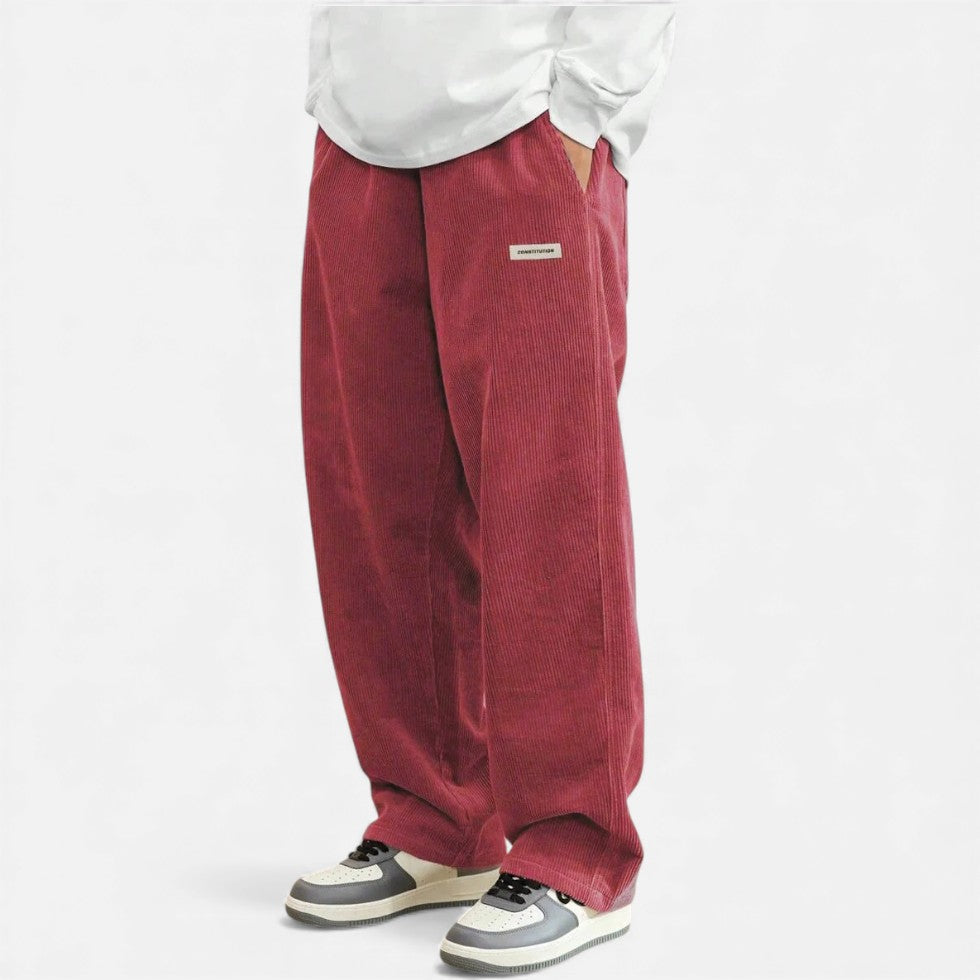 Pantalon en velours côtelé homme Coupe confortable et décontractée