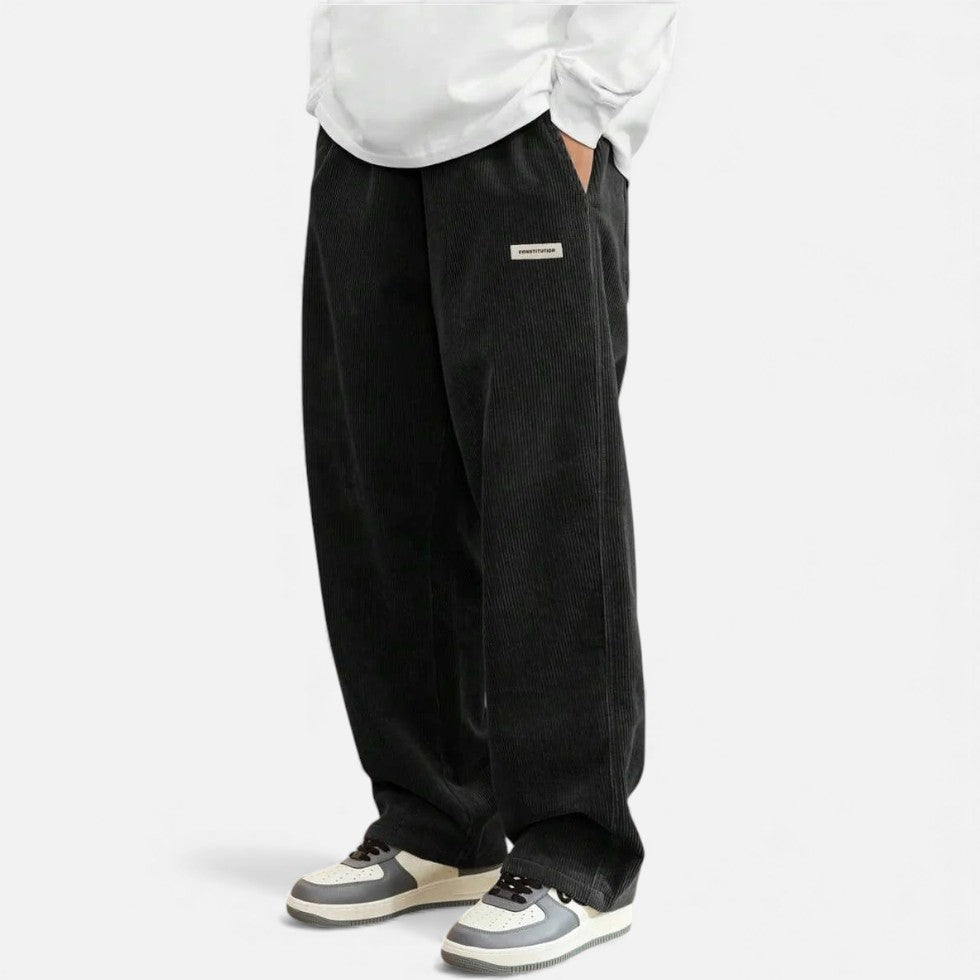 Pantalon en velours côtelé homme Coupe confortable et décontractée
