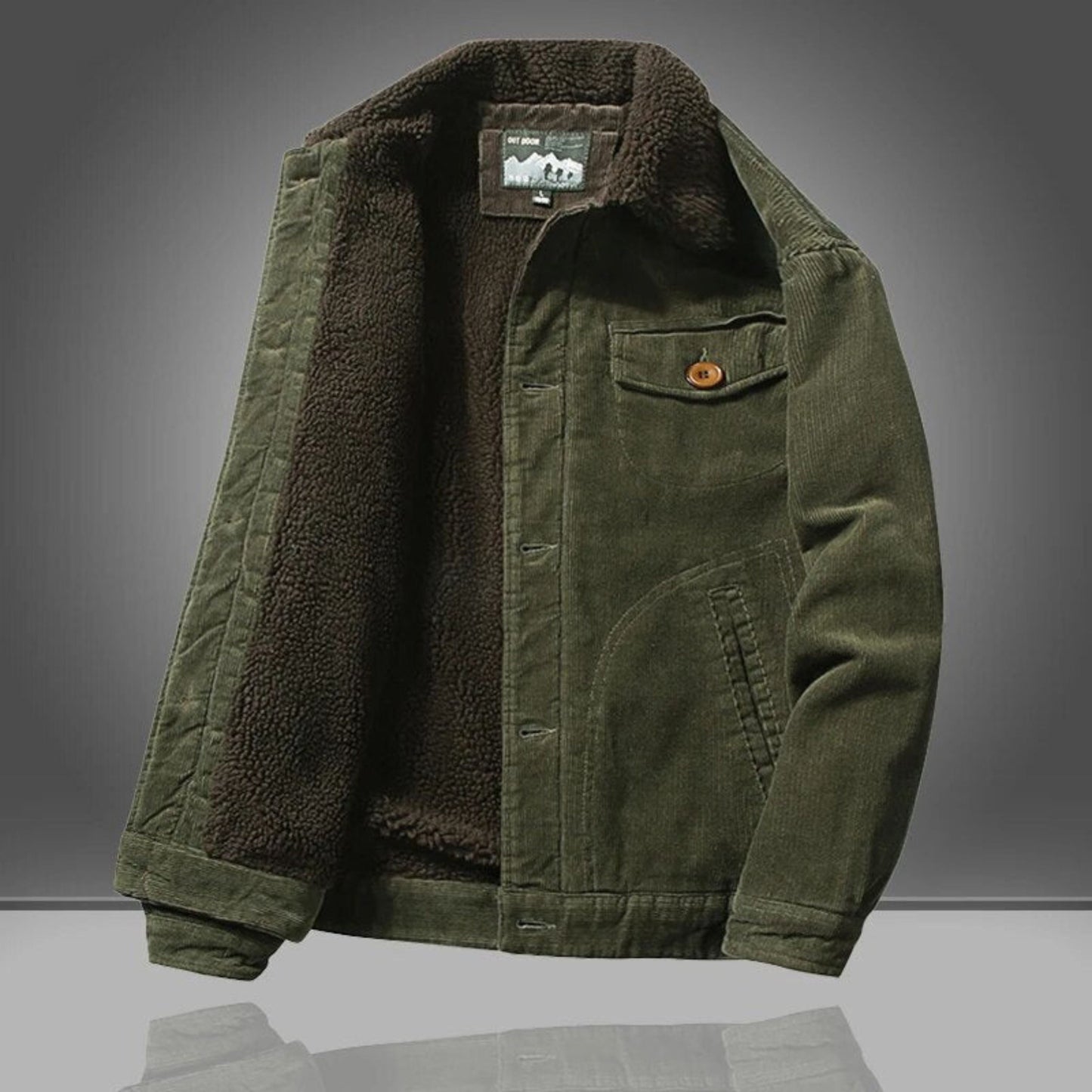 Veste d'hiver homme doublée polaire chaude