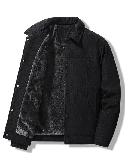 Veste d'hiver pour homme, isolation polaire, velours côtelé