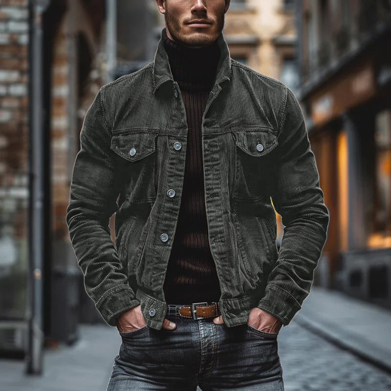 Veste mi-saison pour homme à boutons coupe classique