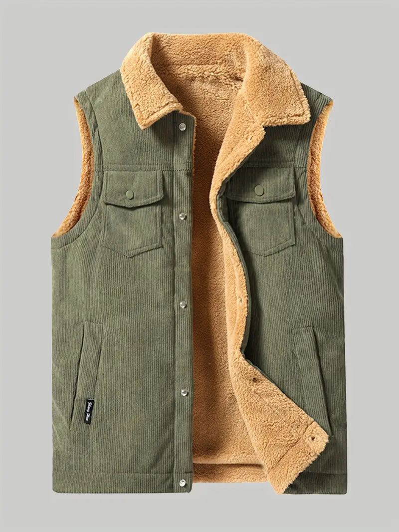 Gilet Homme Hiver Doublure Polaire Chaude