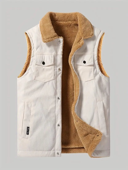 Gilet Homme Hiver Doublure Polaire Chaude