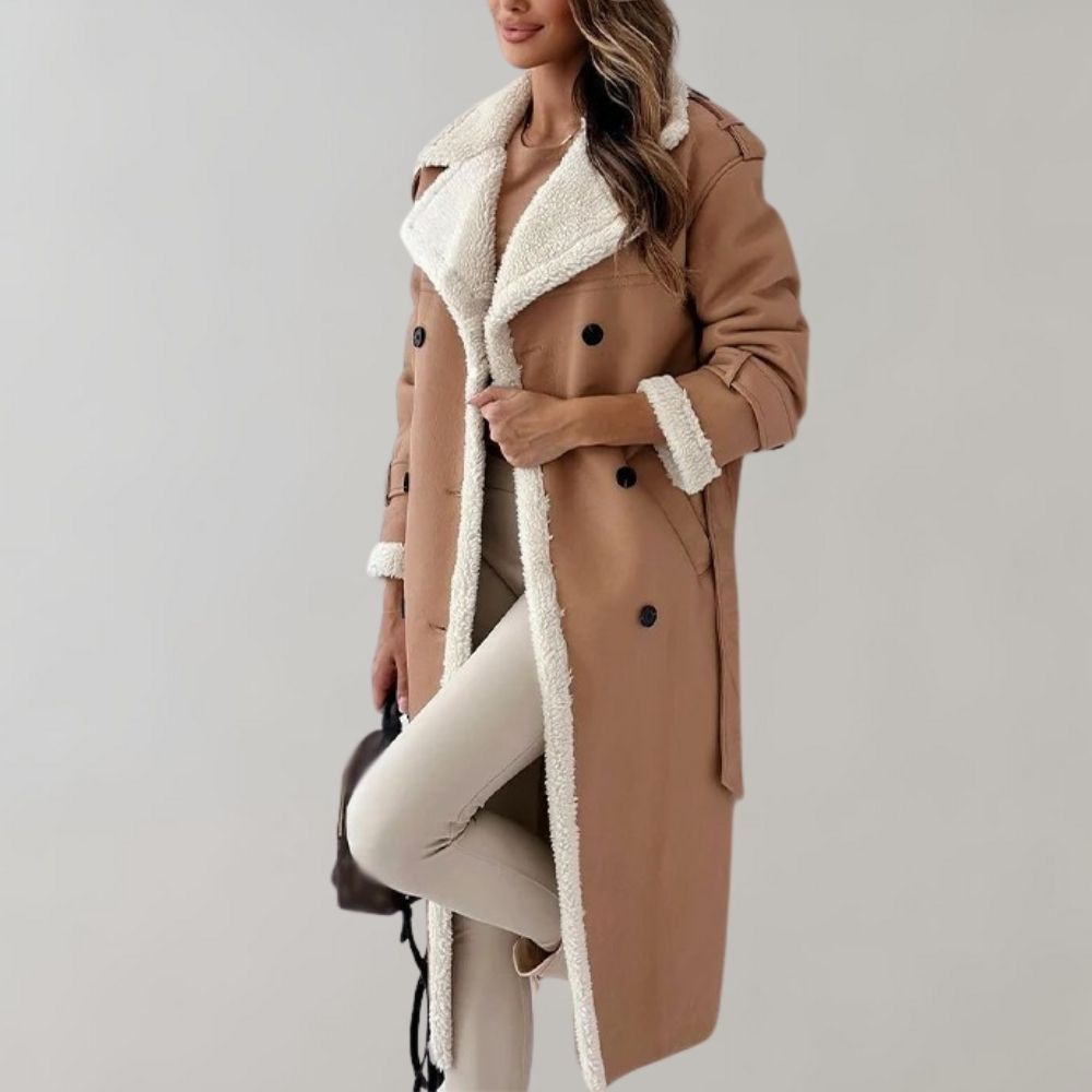 Veste longue d'hiver élégante pour femme