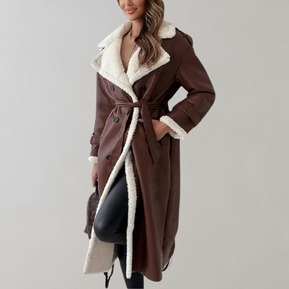 Veste longue d'hiver élégante pour femme