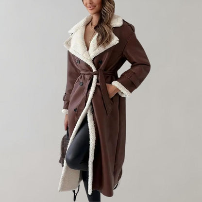 Veste longue d'hiver élégante pour femme