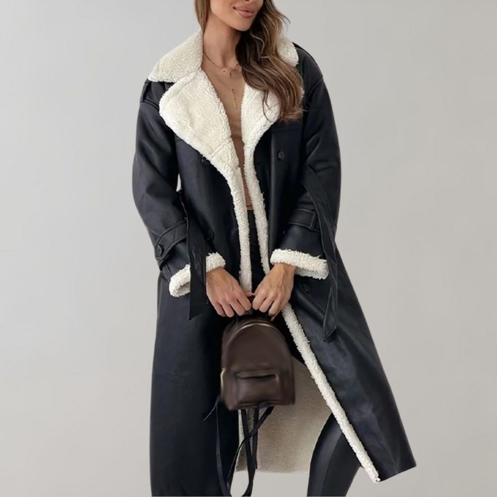 Veste longue d'hiver élégante pour femme