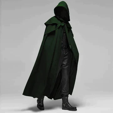 Manteau à capuche gothique noir élégance
