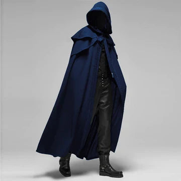 Manteau à capuche gothique noir élégance