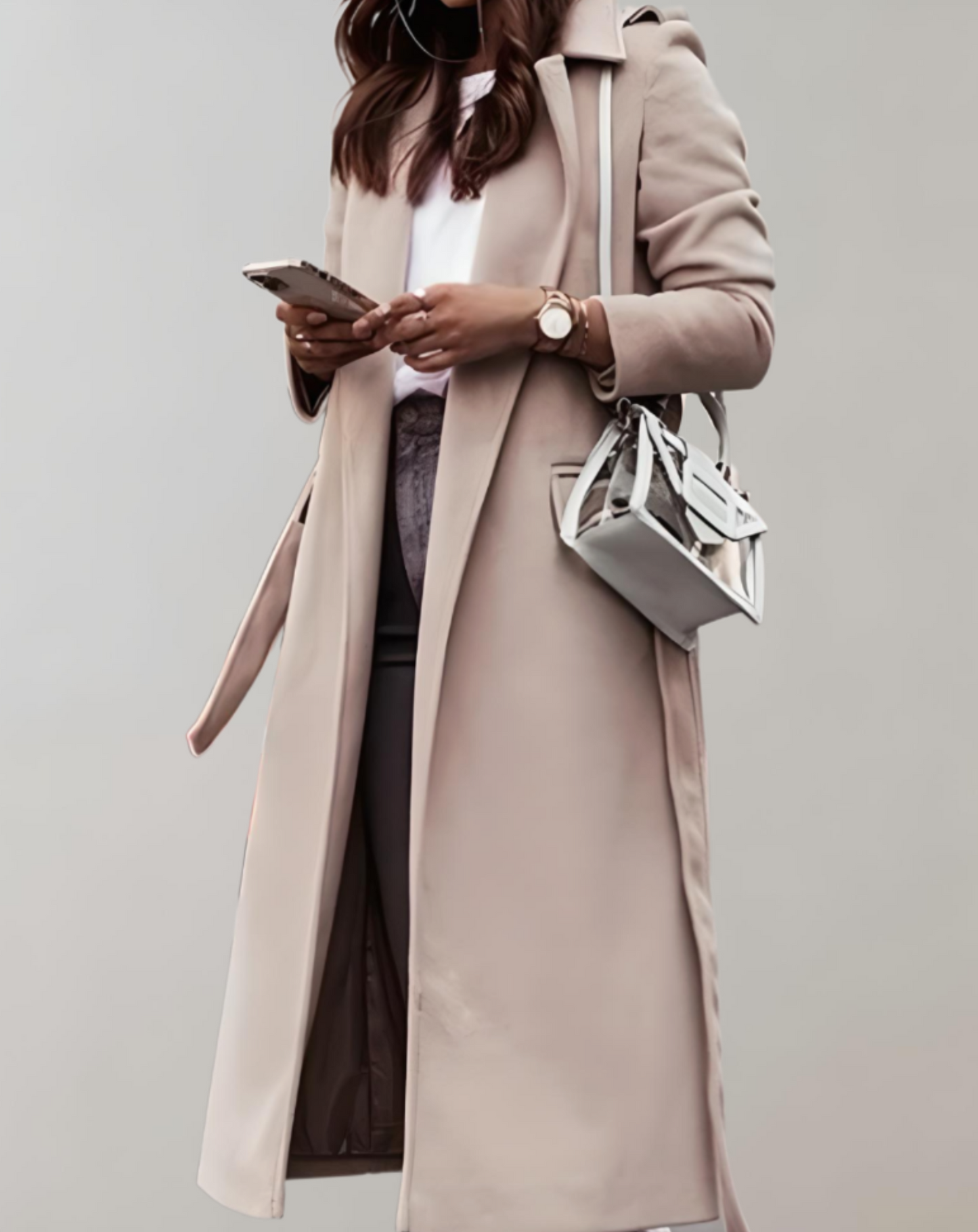 Robe longue pour femme en coton à manches longues et design élégant