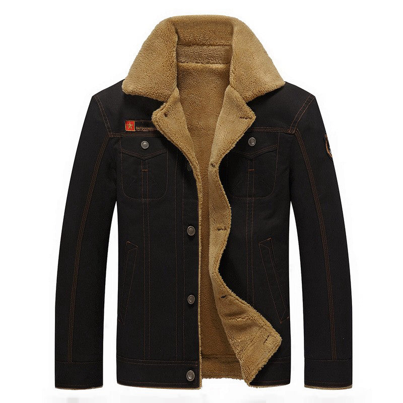 Veste d'hiver homme polaire sherpa isolée