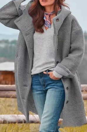 Manteau élégant pour femme uni moderne
